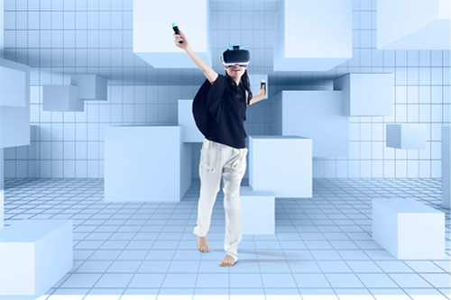 VR��ԓ��ɐg�̂��Ɠ��荞�ވ��|�I�Ȗv���� ���o�C��VR�uLINK