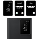 Galaxy S22 Ultra Smart Clear View Cover^Black