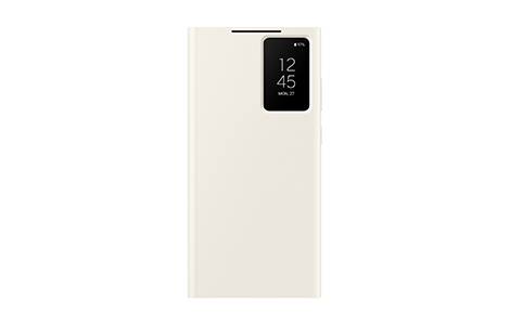 Galaxy S23 Ultra Smart View Wallet Case / Cream