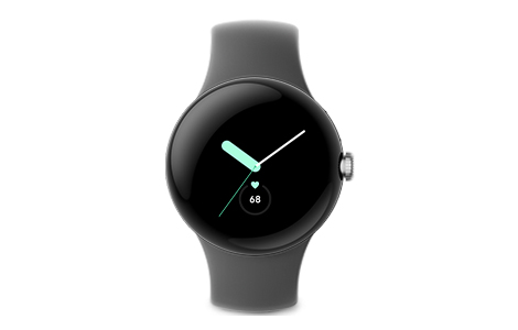 Google Pixel Watch Polished Silver XeXP[X^Charcoal ANeBuoh