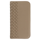 yauzBlanccoco NY-Intrecciato Genuine Leather Case for iPhone 13 mini^Chic Taupe