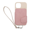 yauzRAKUNI Soft Leather Case for iPhone 13 mini^Beige Pink