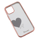yauzBlanccoco Matte Metal Hybrid Case for iPhone 12 mini^Pink Gold CHIC HEART