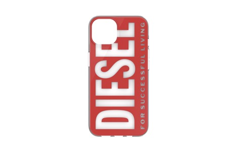 DIESEL Graphic Clear Case for iPhone 13^Red