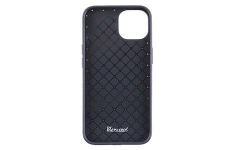 yauzBlanccoco NY-Intrecciato Soft & Slim Case for iPhone 14^Mode Black