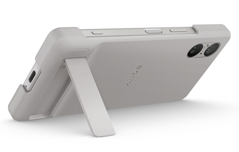Style Cover with Stand for Xperia 5 V^Platinum Gray