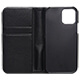 yauzmoz Folio Case for iPhone 12_iPhone 12 Pro with Bag/Black