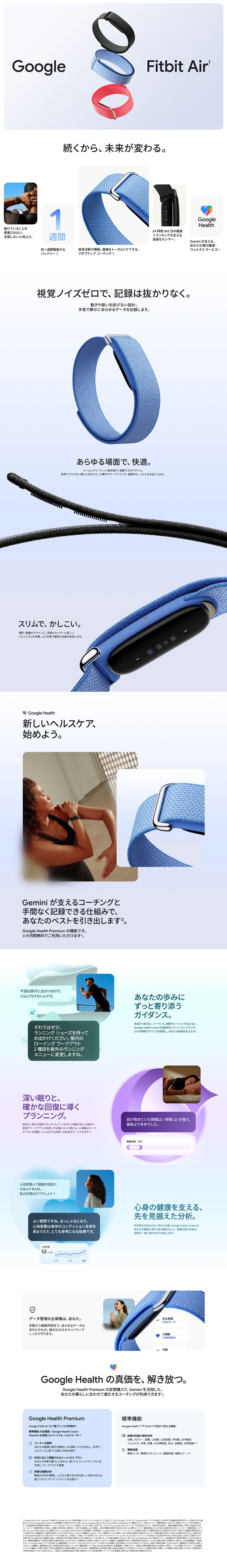 Google Fitbit Air 詳細