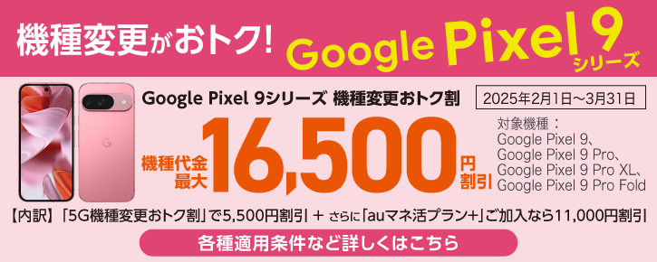 @ύXgNIGoogle Pixel 9V[Y@ύXgN @ő16,500~ eKpȂǏڂ͂