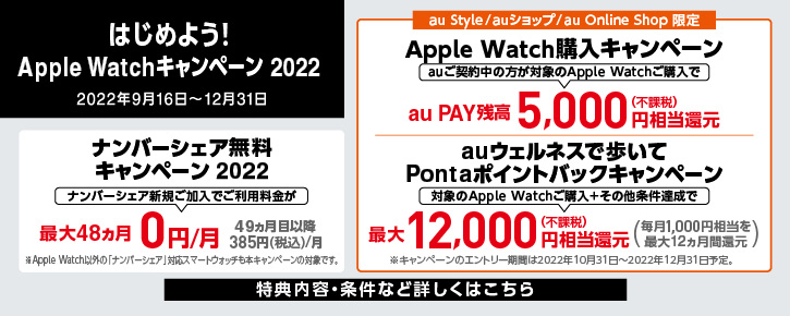 はじめよう！Apple Watchキャンペーン 2022