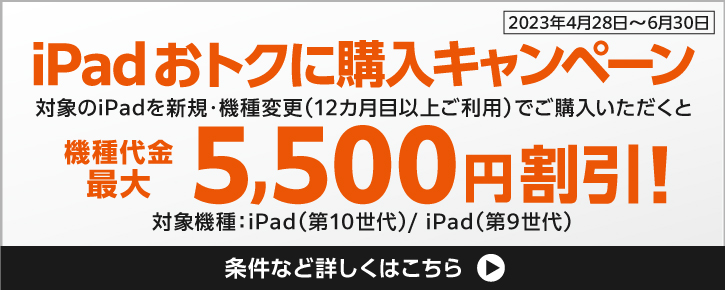 iPadおトクに購入キャンペーン