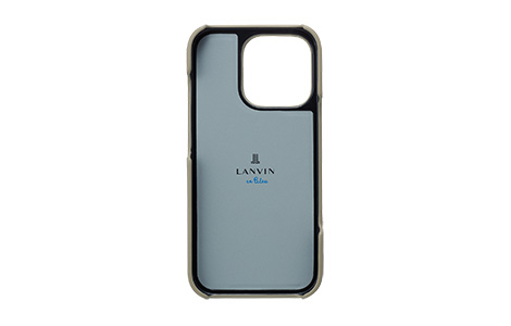 LANVIN en Bleu - Slim Wrap Case Stand & Ring Ribbon for iPhone 16 Pro [ Gray~Light Blue ]