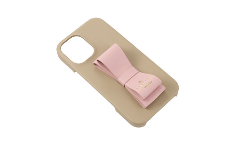 LANVIN en Bleu - Slim Wrap Case Stand & Ring Ribbon for iPhone 16 [ Beige~Pink ]