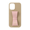 LANVIN en Bleu - Slim Wrap Case Stand & Ring Ribbon for iPhone 16 [ Beige~Pink ]