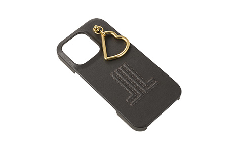 LANVIN en Bleu - Slim Wrap Case with Heart Charm for iPhone 16 Pro [ Gray ]