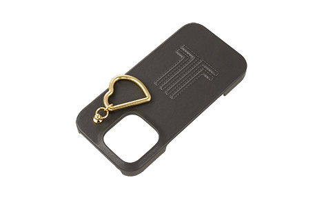 LANVIN en Bleu - Slim Wrap Case with Heart Charm for iPhone 16 Pro [ Gray ]