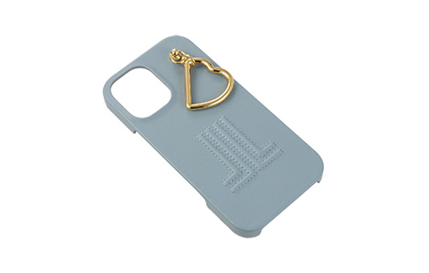 LANVIN en Bleu - Slim Wrap Case with Heart Charm for iPhone 16 [ Light Blue ]