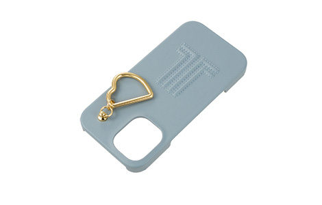 LANVIN en Bleu - Slim Wrap Case with Heart Charm for iPhone 16 [ Light Blue ]