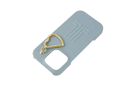 LANVIN en Bleu - Slim Wrap Case with Heart Charm for iPhone 16 Pro [ Light Blue ]