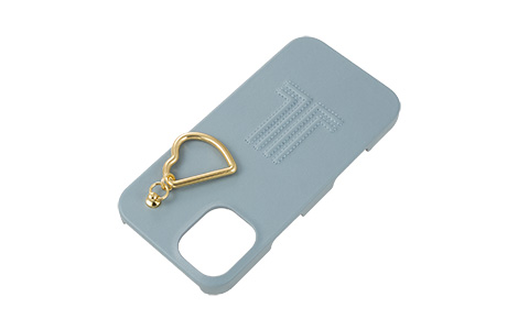 LANVIN en Bleu - Slim Wrap Case with Heart Charm for iPhone 16 Plus [ Light Blue ]