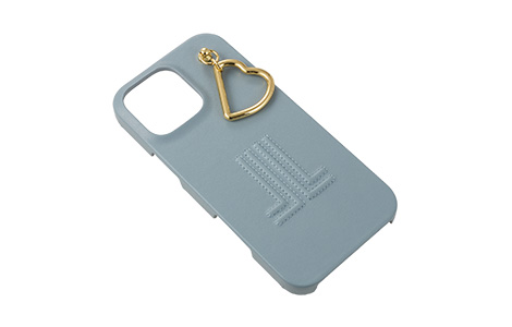 LANVIN en Bleu - Slim Wrap Case with Heart Charm for iPhone 16 Pro Max [ Light Blue ]