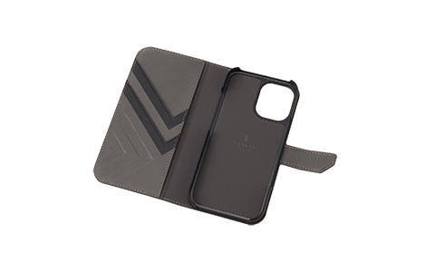 LANVIN COLLECTION - Folio Case Double Lined with MagSafe for iPhone 16 [ Gray ]