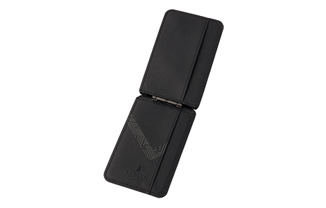 LANVIN COLLECTION - Wrap Case with MagSafe Card Wallet for iPhone 16 [ Black ]