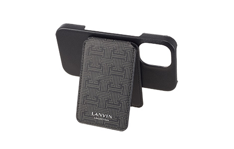 LANVIN COLLECTION - Wrap Case with MagSafe Card Wallet for iPhone 16 [ Black ]