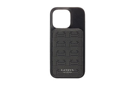 LANVIN COLLECTION - Wrap Case with MagSafe Card Wallet for iPhone 16 Pro [ Black ]