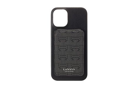 LANVIN COLLECTION - Wrap Case with MagSafe Card Wallet for iPhone 16 Plus [ Black ]