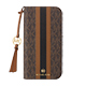 MICHAEL KORS - Folio Case Stripe with Tassel Charm for Magsafe for iPhone 16 Pro [ Brown ]