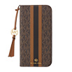 MICHAEL KORS - Folio Case Stripe with Tassel Charm for Magsafe for iPhone 16 Pro Max [ Brown ]