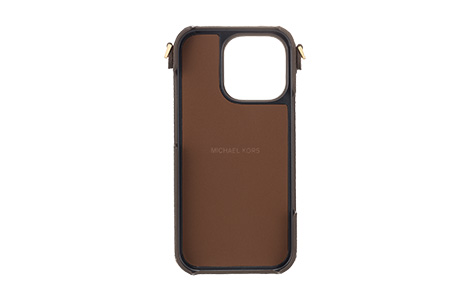 MICHAEL KORS - Wrap Case Pocket with Strap for iPhone 16 [ Brown ]