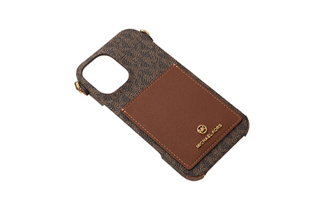 MICHAEL KORS - Wrap Case Pocket with Strap for iPhone 16 [ Brown ]