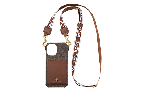 MICHAEL KORS - Wrap Case Pocket with Strap for iPhone 16 [ Brown ]