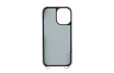 ELLE - Wrap Case with Pouch for iPhone 16 [ Gray~Light Blue ]