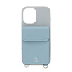 ELLE - Wrap Case with Pouch for iPhone 16 [ Gray~Light Blue ]