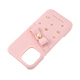 Samantha Thavasa- Wrap Case with Bijou for iPhone 16 [ Salmon Pink ]