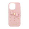 Samantha Thavasa- Wrap Case with Bijou for iPhone 16 Pro [ Salmon Pink ]