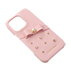 Samantha Thavasa- Wrap Case with Bijou for iPhone 16 Pro [ Salmon Pink ]