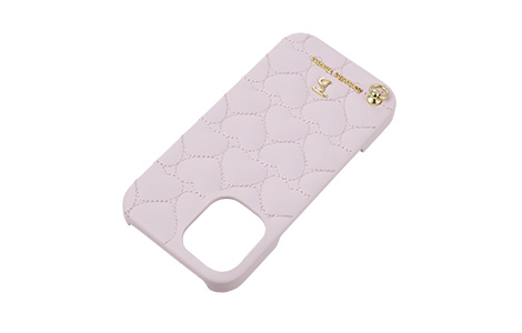 Samantha Thavasa- Wrap Case Heart Quilting with Hand Strap for iPhone 16 [ Lavender Pink ]