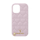 Samantha Thavasa- Wrap Case Heart Quilting with Hand Strap for iPhone 16 [ Lavender Pink ]