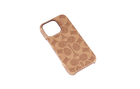 COACH - Slim Wrap Case for iPhone 16 Pro [ Signature C Tan ]