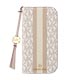 iPhone 17 Prop MICHAEL KORS ubN^CvP[X with Tassel Charm^Beige Pink Stripe