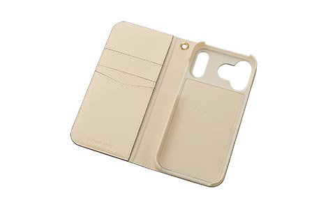 iPhone 17 Pro Maxp MICHAEL KORS ubN^CvP[X with Tassel Charm^Beige Pink Stripe