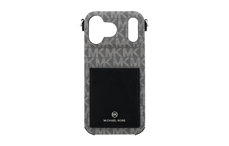 iPhone 17 Pro Maxp MICHAEL KORS n[hP[X with Strap^Black