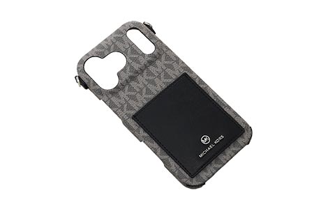 iPhone 17 Pro Maxp MICHAEL KORS n[hP[X with Strap^Black