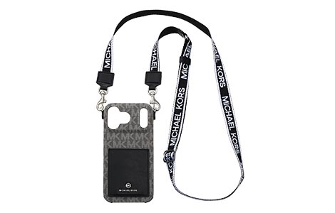 iPhone 17 Pro Maxp MICHAEL KORS n[hP[X with Strap^Black