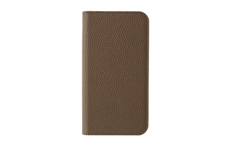 LORNA PASSONI Leather Folio Case for iPhone 17e�^Dark Brown 