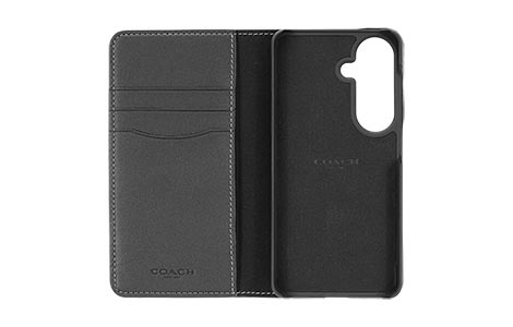 �yau����zSamsung Galaxy S26 COACH�iR�j�u�b�N�^�C�v�P�[�X�^SIGNATURE Black